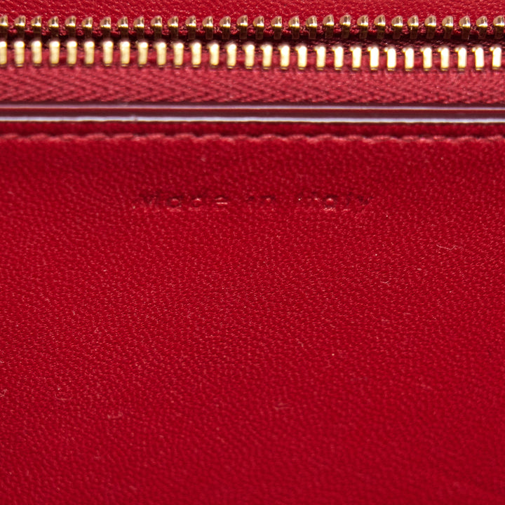 Celine Medium Classic Box Calfskin Bag Red