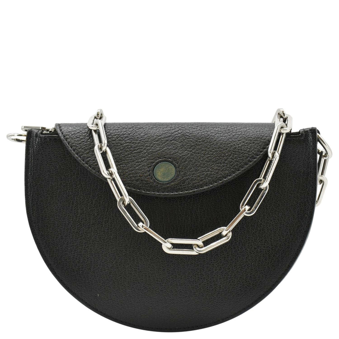 Burberry Pecan Small Leather Shoulder Bag Black