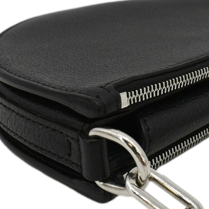 Burberry Pecan Small Leather Shoulder Bag Black