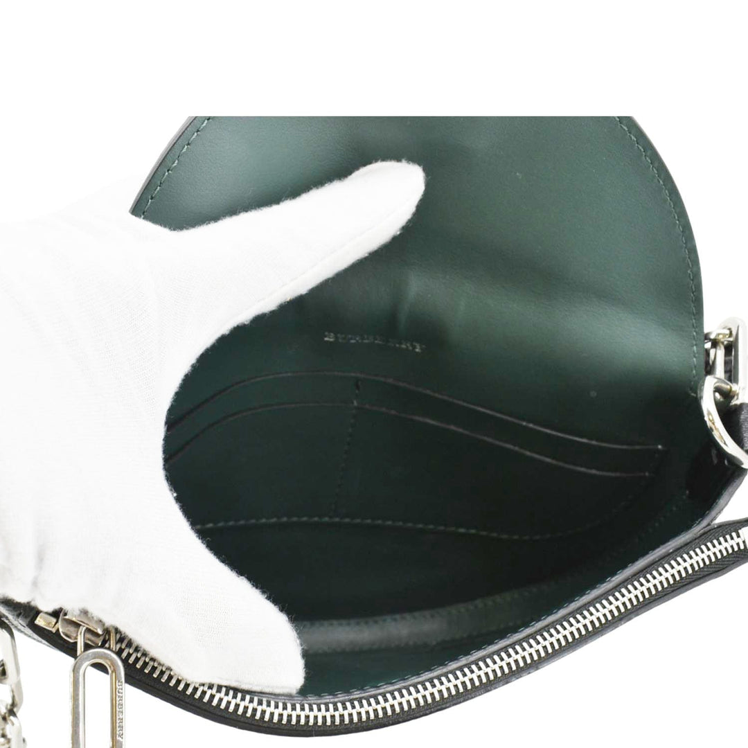 Burberry Pecan Small Leather Shoulder Bag Black