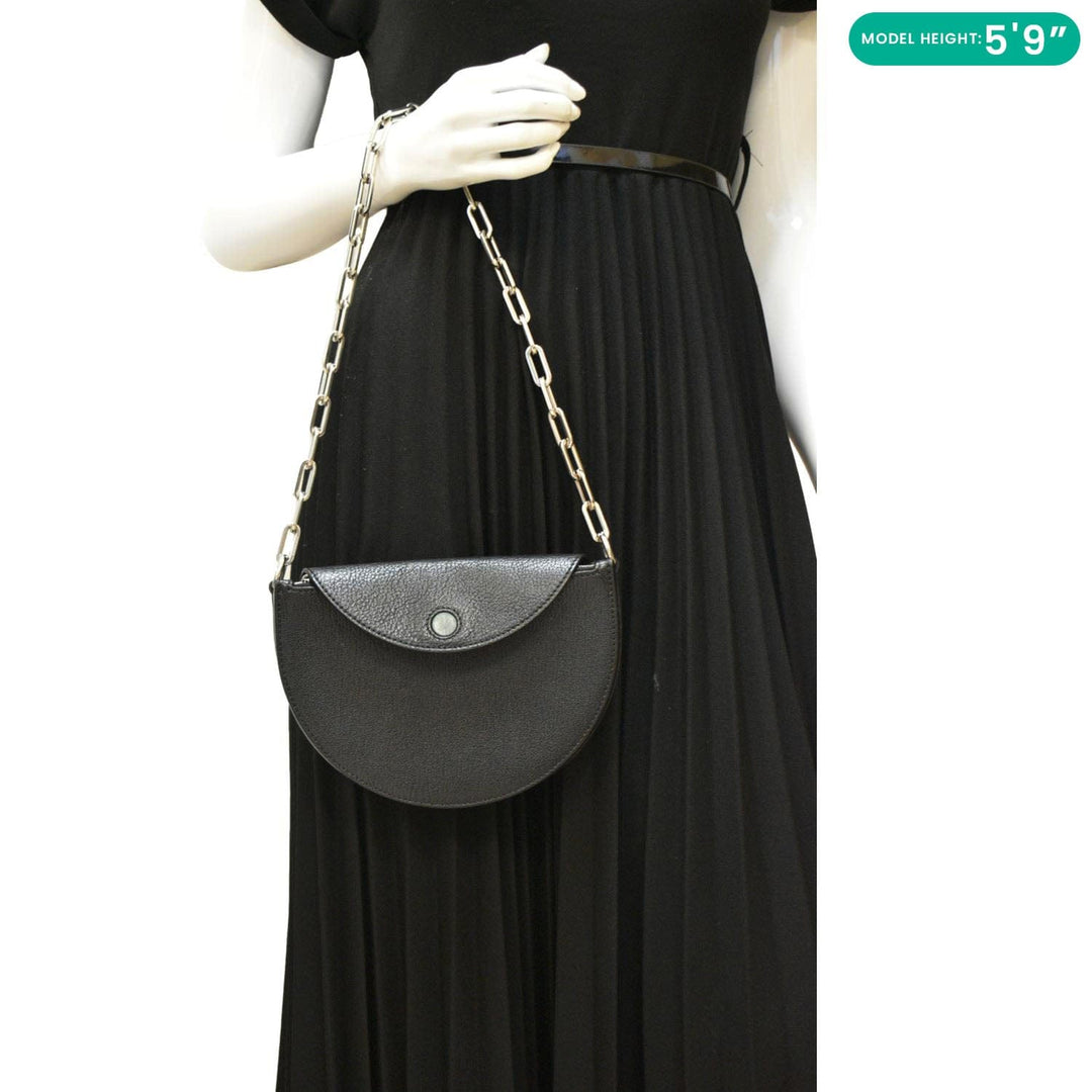 Burberry Pecan Small Leather Shoulder Bag Black