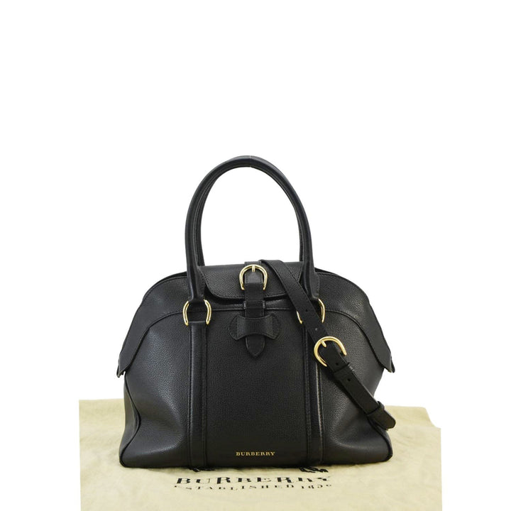Burberry Milverton Medium Leather Tote Bag Black