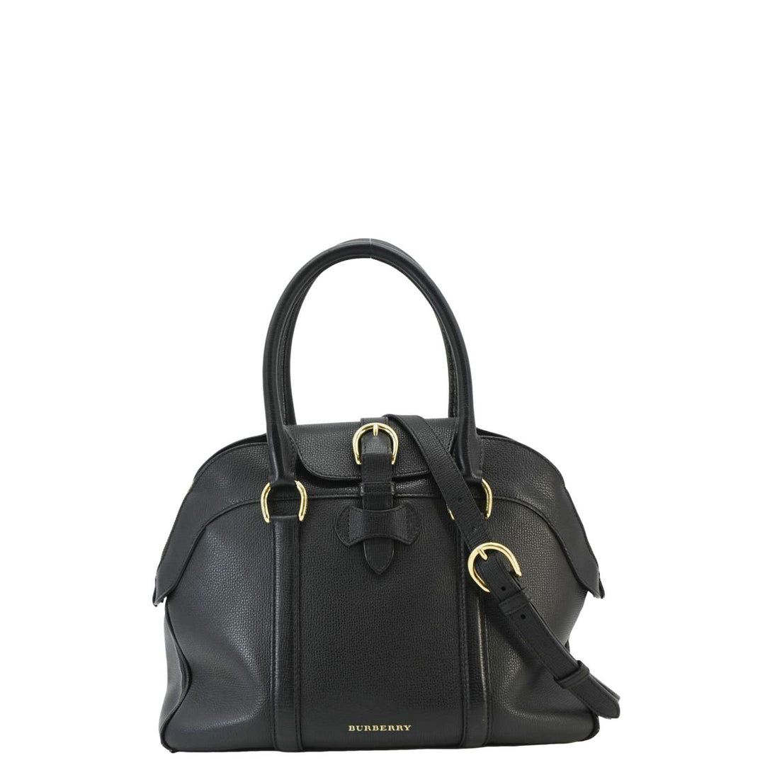 Burberry Milverton Medium Leather Tote Bag Black