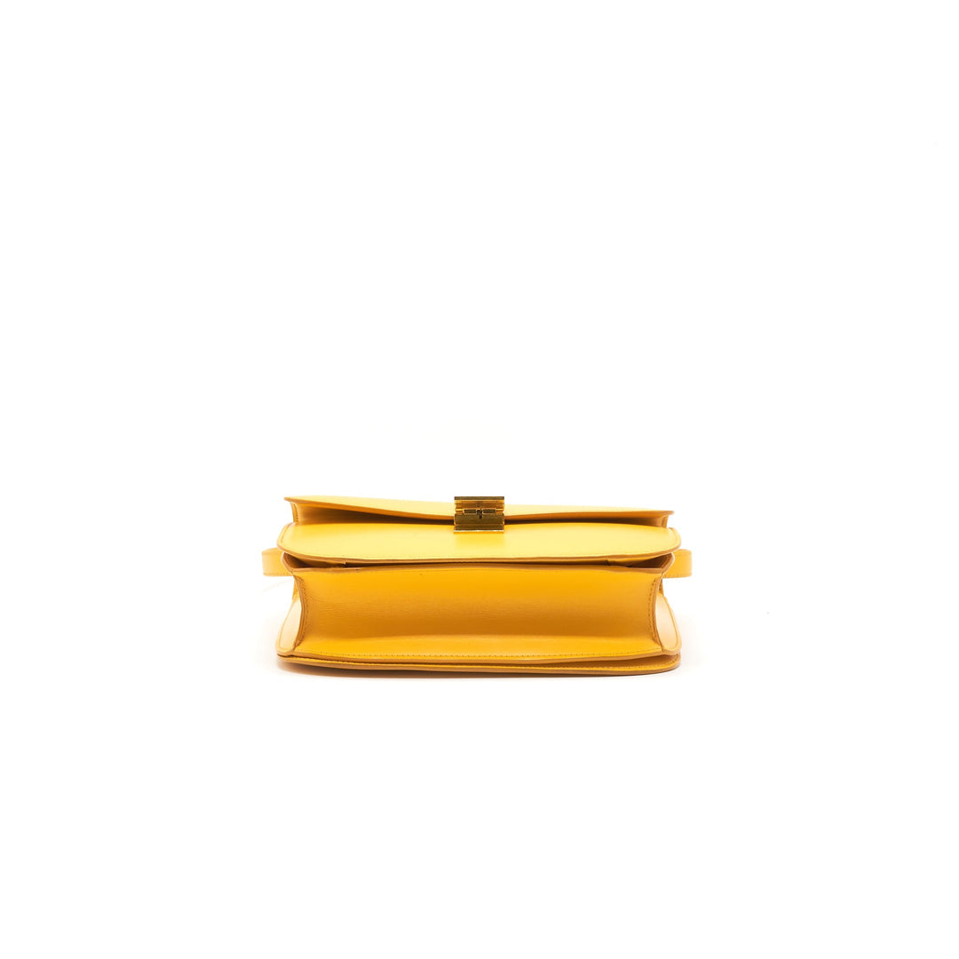 Celine MEDIUM CLASSIC IN BOX CALFSKIN MANGO YELLOW