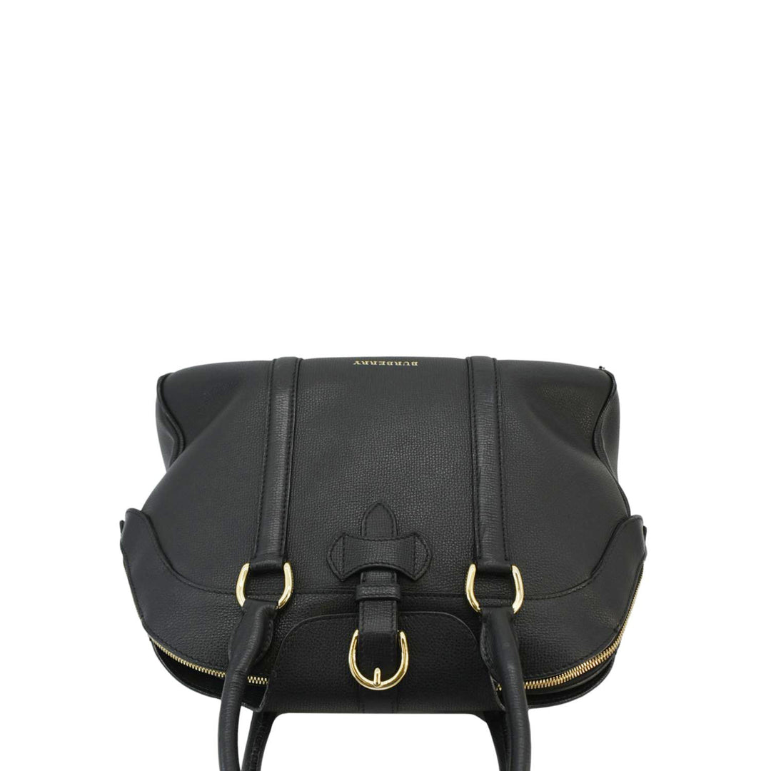Burberry Milverton Medium Leather Tote Bag Black