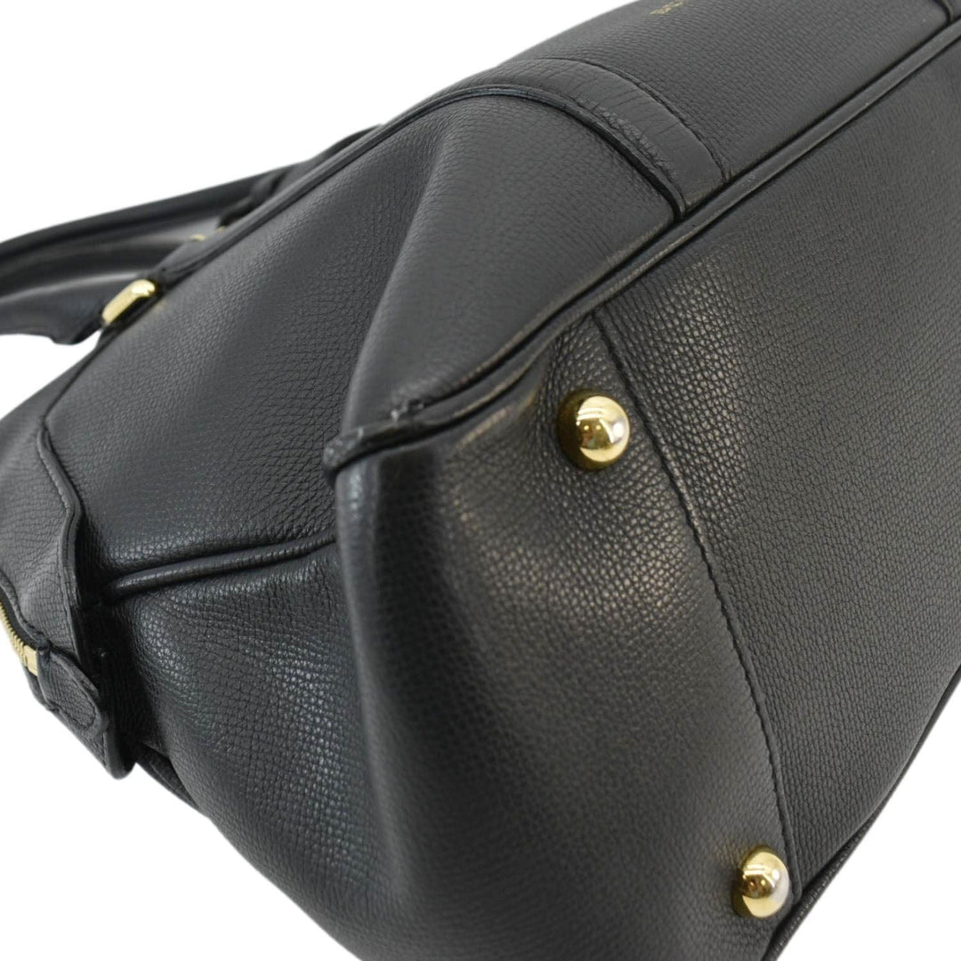 Burberry Milverton Medium Leather Tote Bag Black