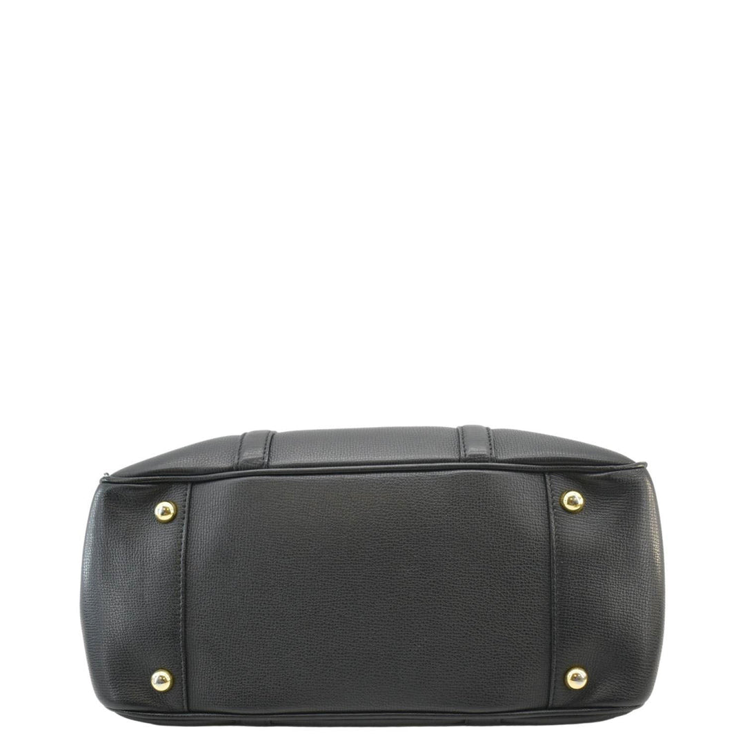 Burberry Milverton Medium Leather Tote Bag Black