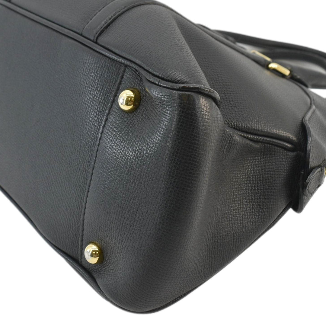 Burberry Milverton Medium Leather Tote Bag Black