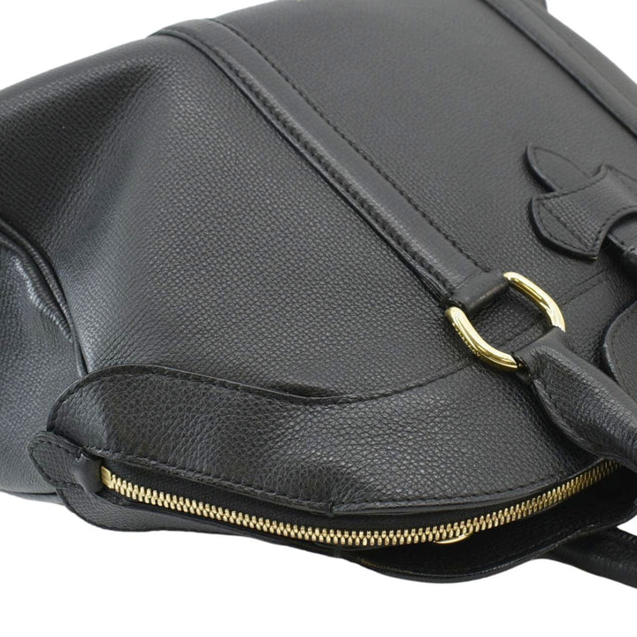 Burberry Milverton Medium Leather Tote Bag Black