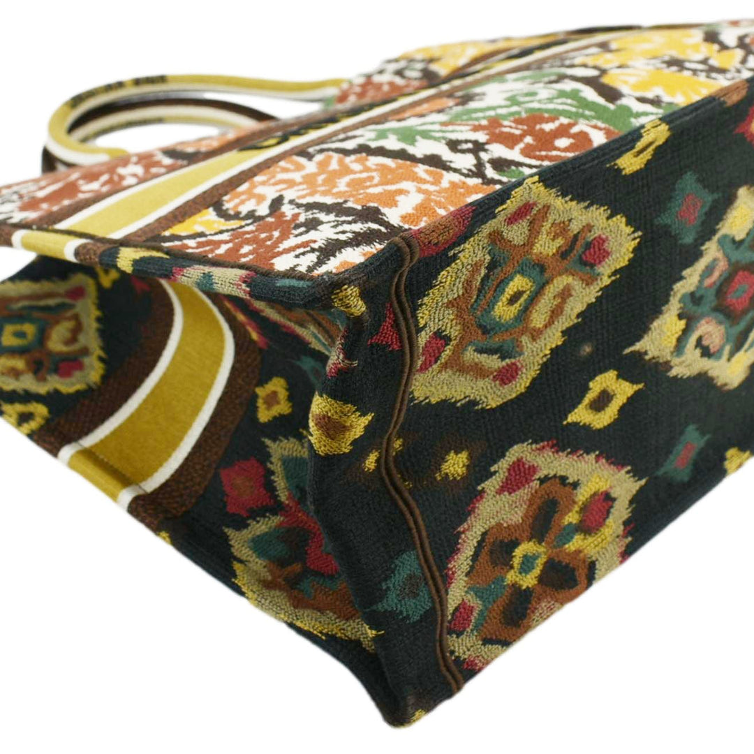CHRISTIAN Top quality Dior Book Large Embroidered Paisley Tote Bag Multicolor