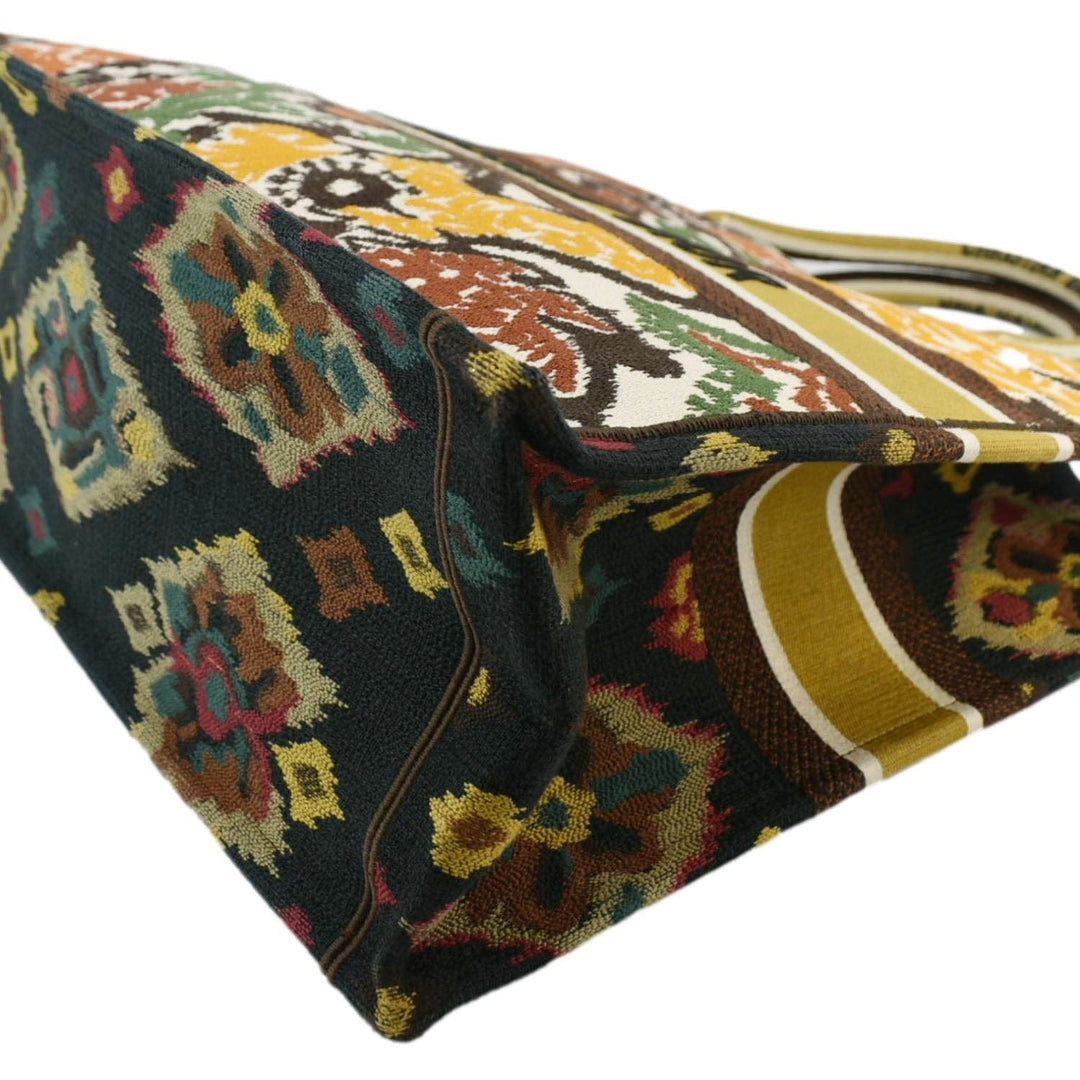 CHRISTIAN Top quality Dior Book Large Embroidered Paisley Tote Bag Multicolor