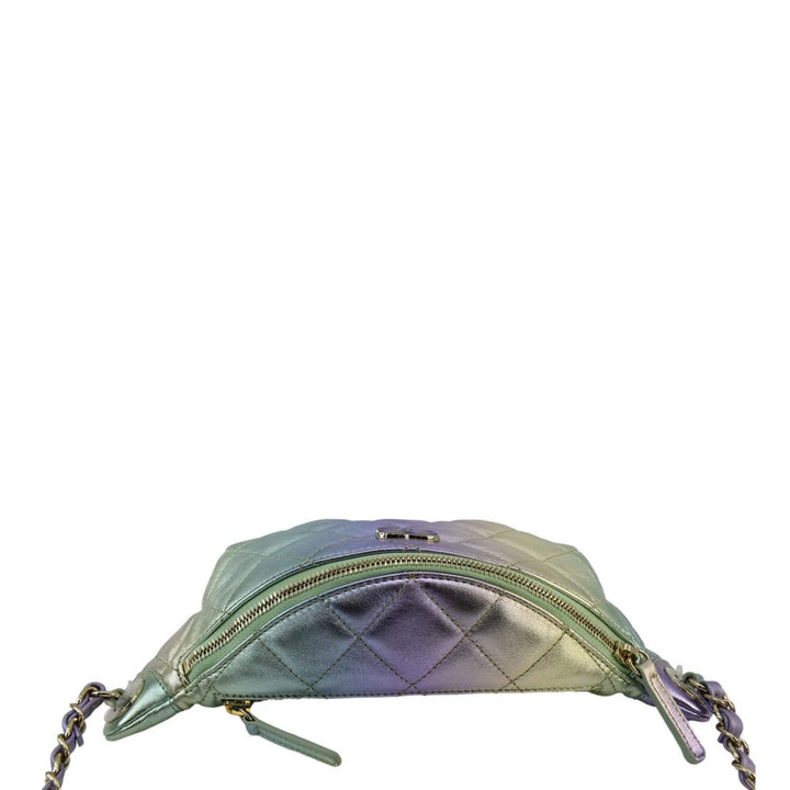 Top Quality Chanel Iridescent Rainbow Quilted Leather Bumbag Multicolor