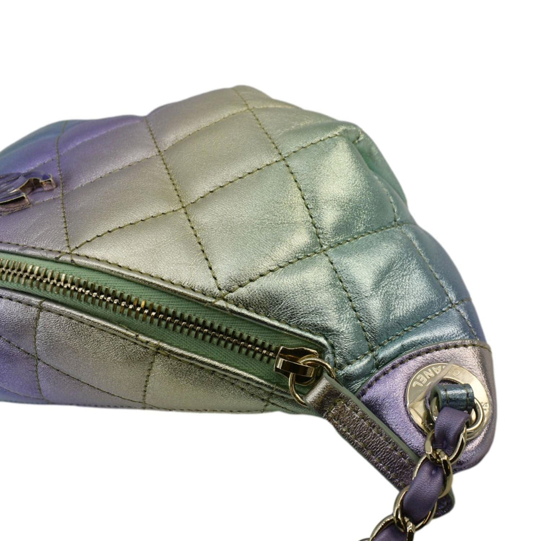Top Quality Chanel Iridescent Rainbow Quilted Leather Bumbag Multicolor
