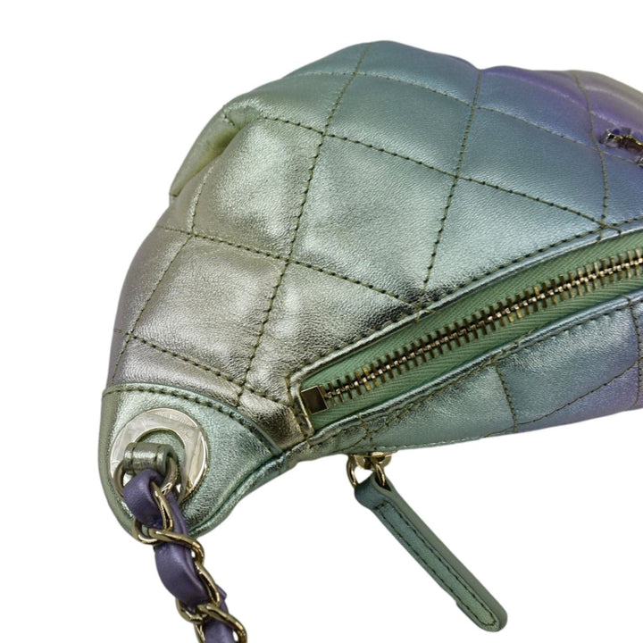 Top Quality Chanel Iridescent Rainbow Quilted Leather Bumbag Multicolor