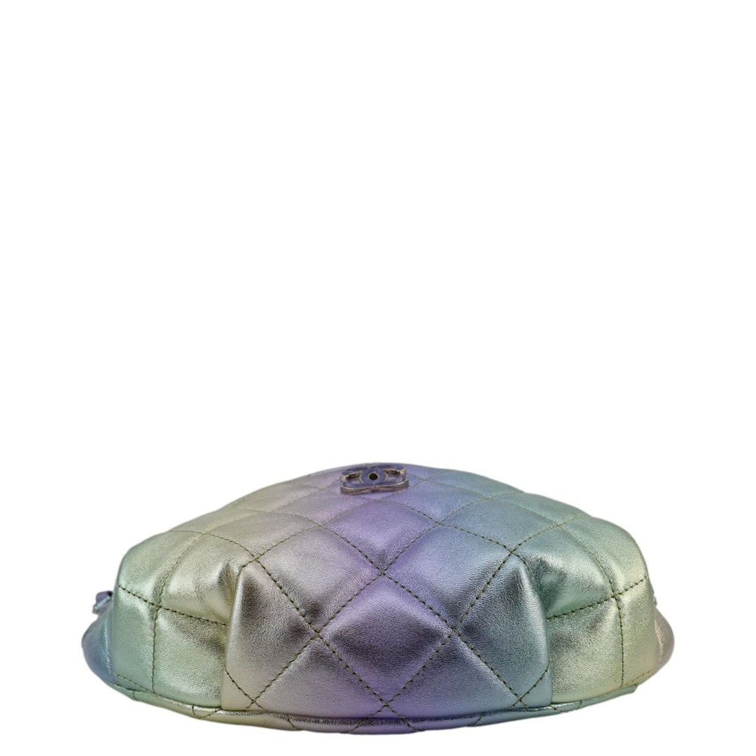 Top Quality Chanel Iridescent Rainbow Quilted Leather Bumbag Multicolor