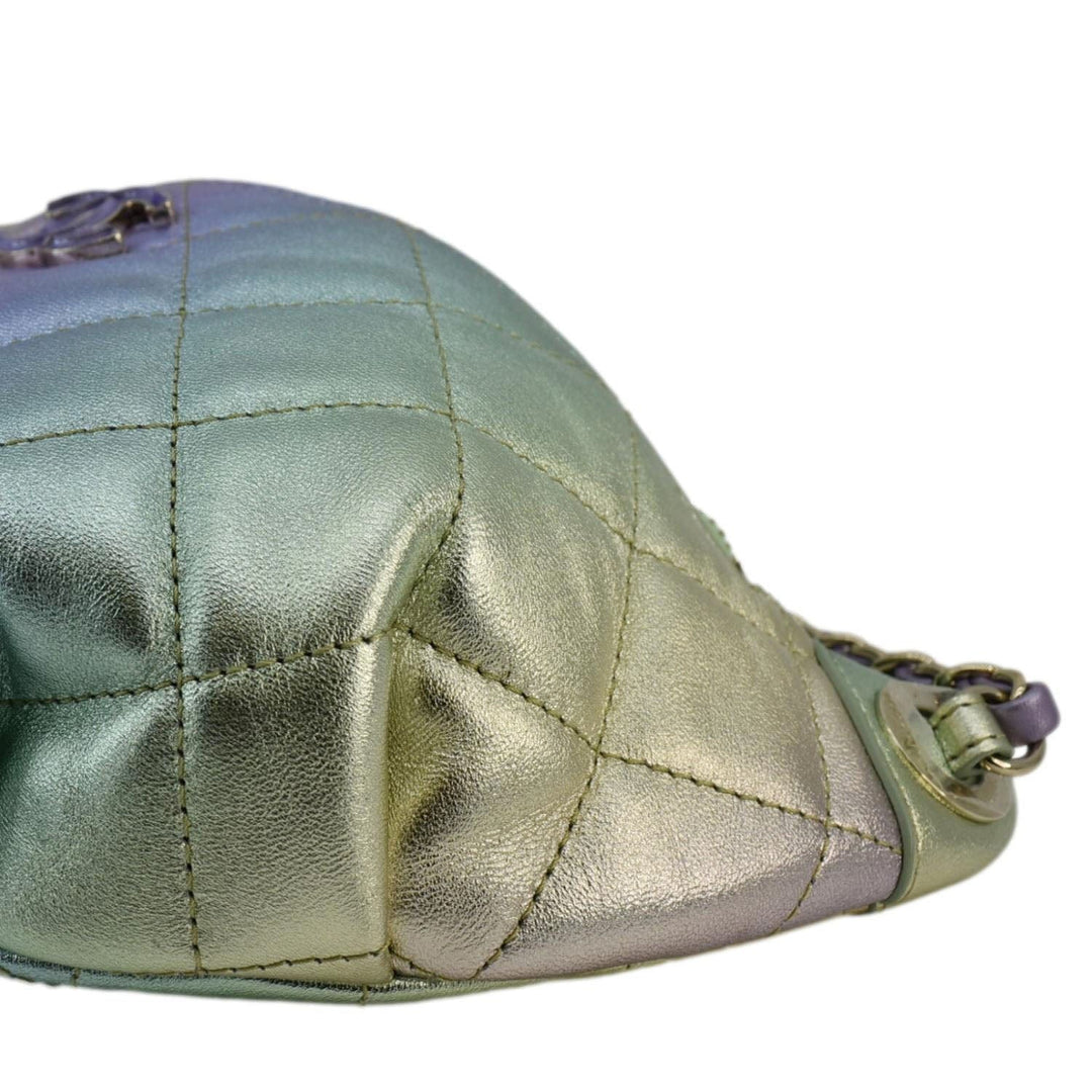 Top Quality Chanel Iridescent Rainbow Quilted Leather Bumbag Multicolor
