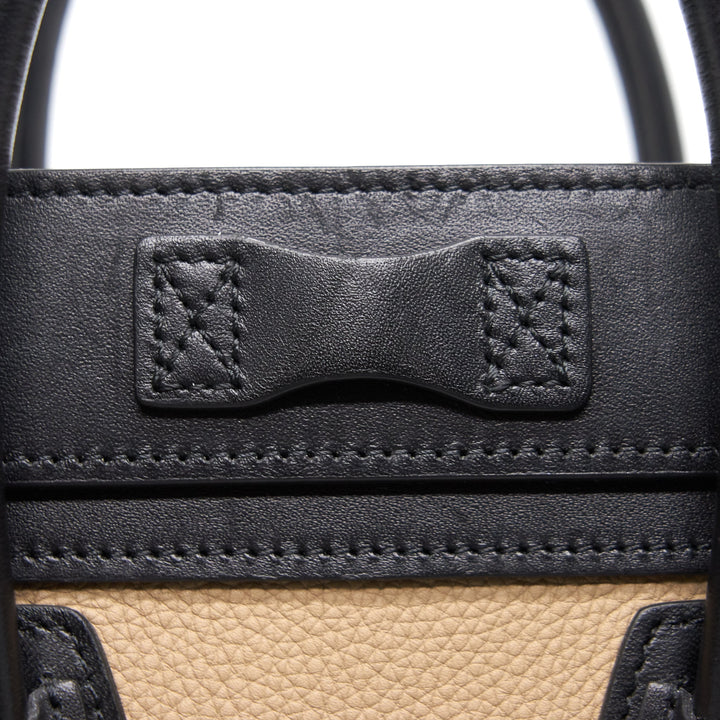 Celine Nano Luggage Bag Multi Color Beige/ Blue /Black