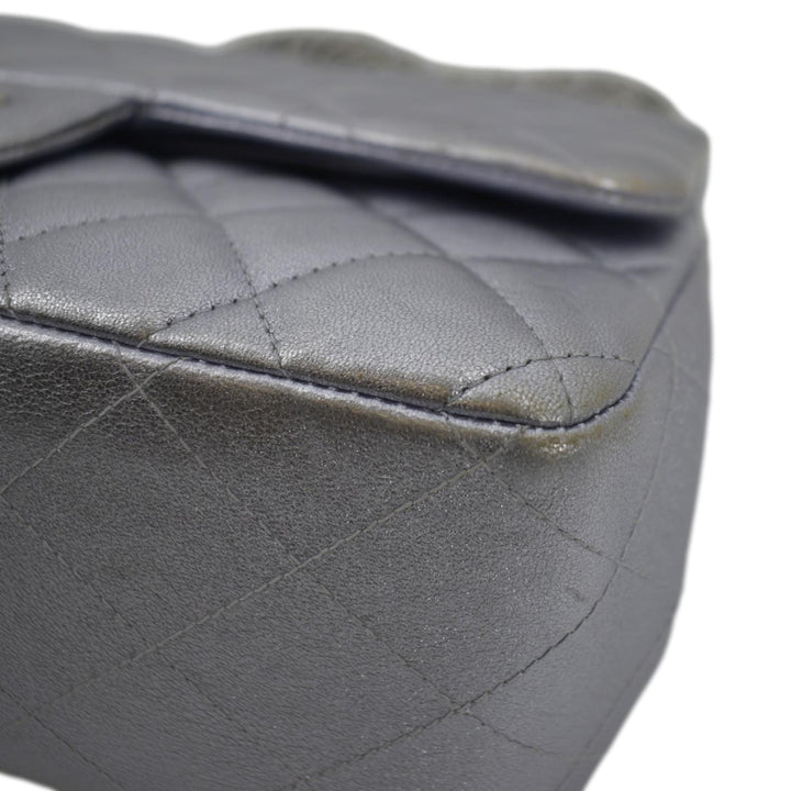 Top Quality Chanel Jumbo Flap Quilted Leather Shoulder Bag Silver