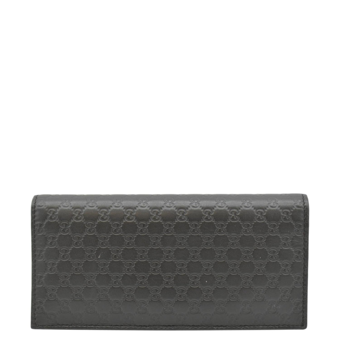 GUCCI Microguccissima GG Leather Bi-fold Long Wallet Black 544479