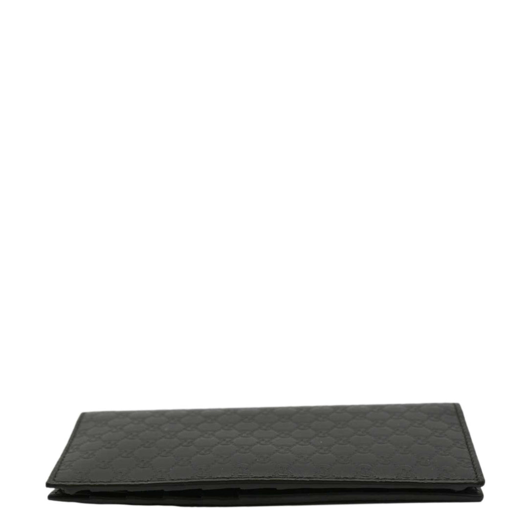 GUCCI Microguccissima GG Leather Bi-fold Long Wallet Black 544479