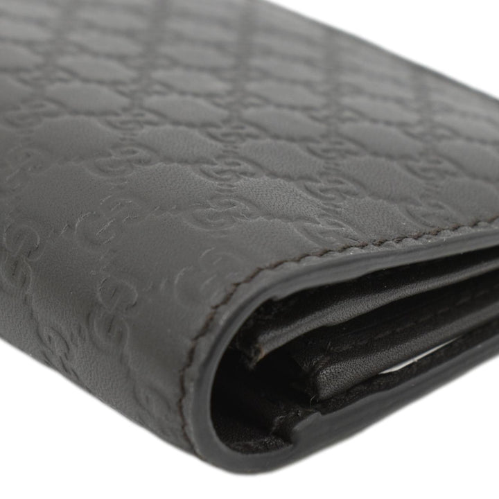 GUCCI Microguccissima GG Leather Bi-fold Long Wallet Black 544479