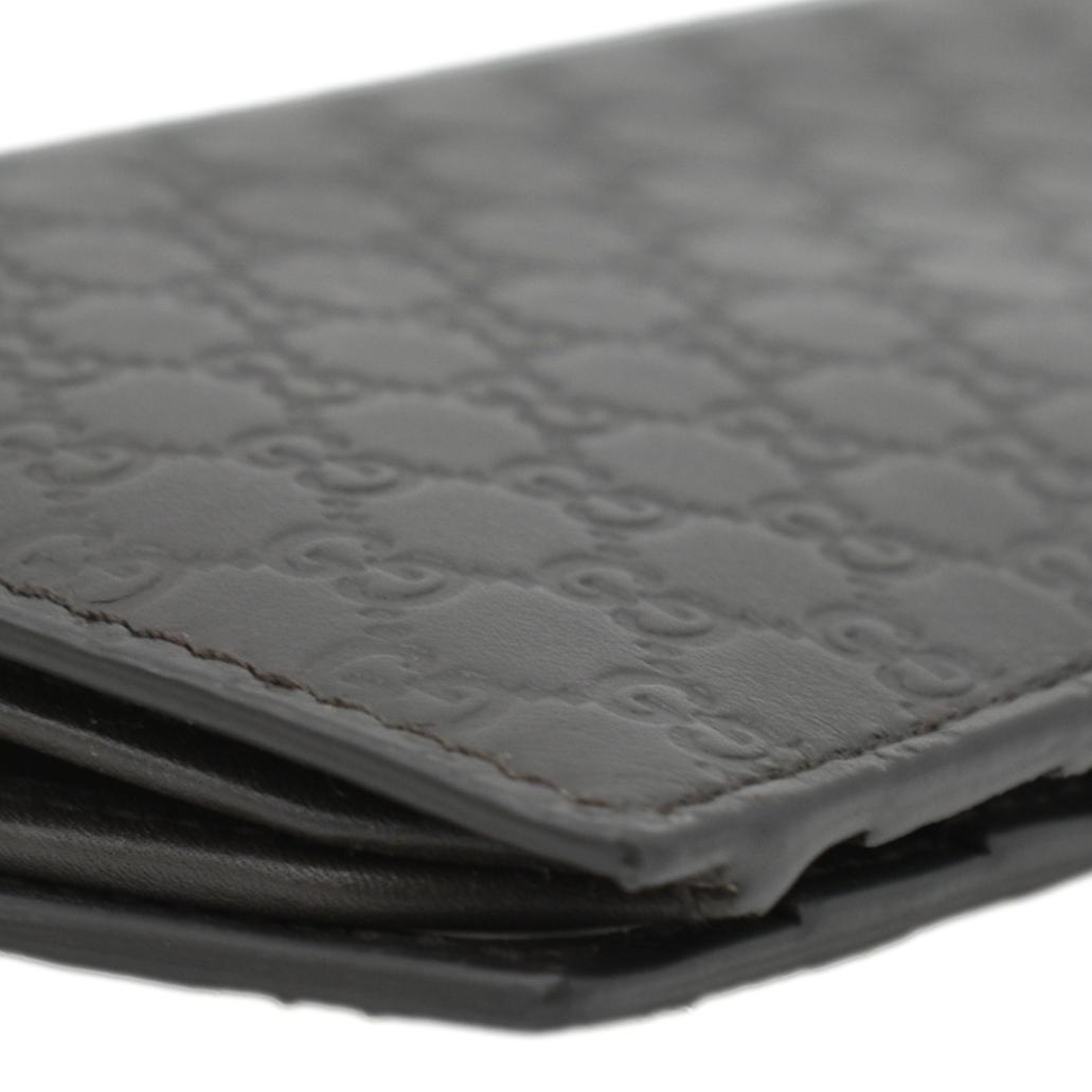 GUCCI Microguccissima GG Leather Bi-fold Long Wallet Black 544479