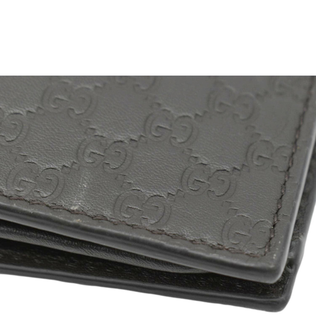 GUCCI Microguccissima GG Leather Bi-fold Long Wallet Black 544479