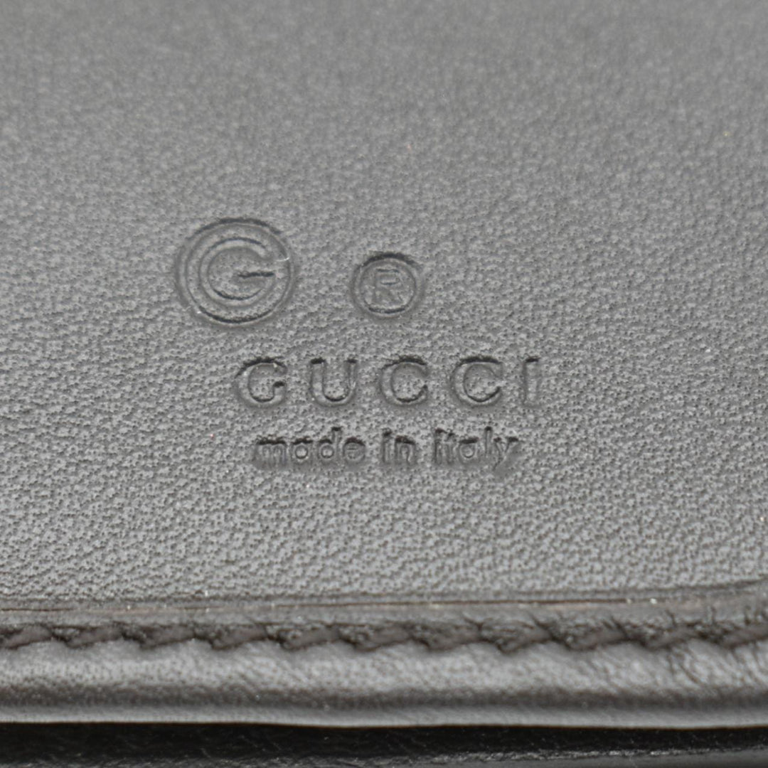 GUCCI Microguccissima GG Leather Bi-fold Long Wallet Black 544479