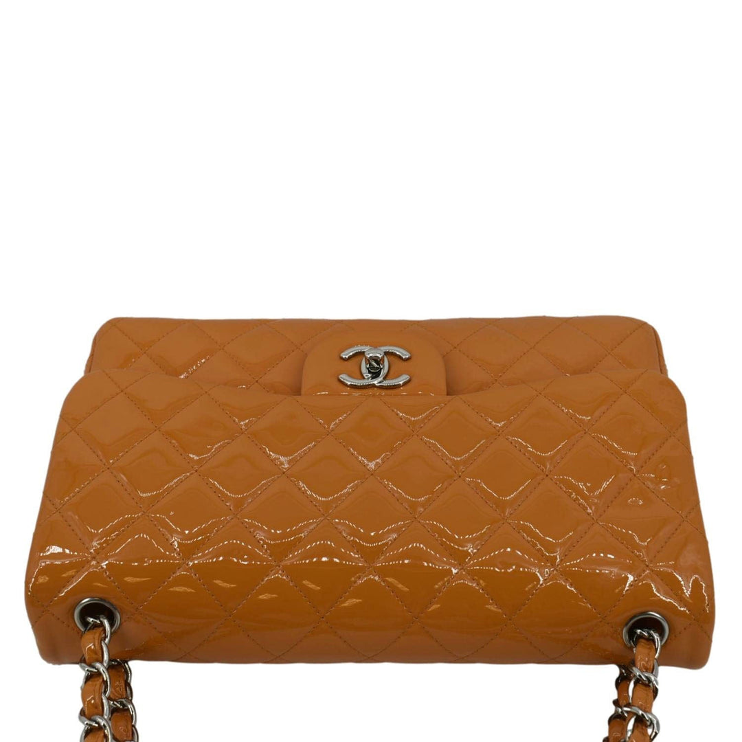 Top Quality Chanel Classic Jumbo Double Flap Quilted Leather Shoulder Bag Orange