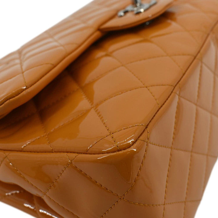 Top Quality Chanel Classic Jumbo Double Flap Quilted Leather Shoulder Bag Orange