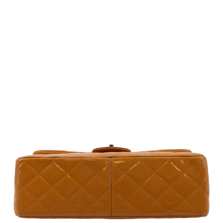 Top Quality Chanel Classic Jumbo Double Flap Quilted Leather Shoulder Bag Orange