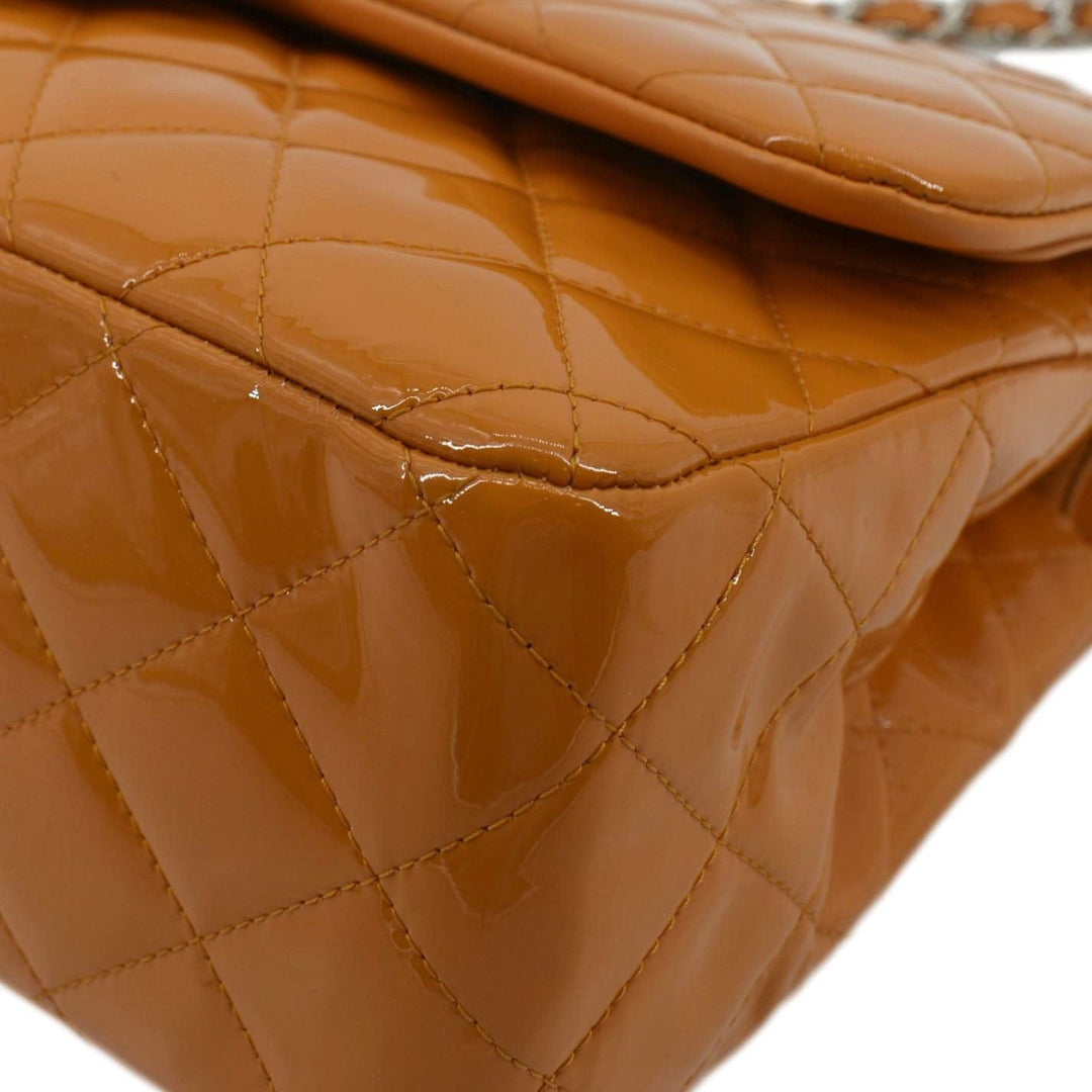 Top Quality Chanel Classic Jumbo Double Flap Quilted Leather Shoulder Bag Orange