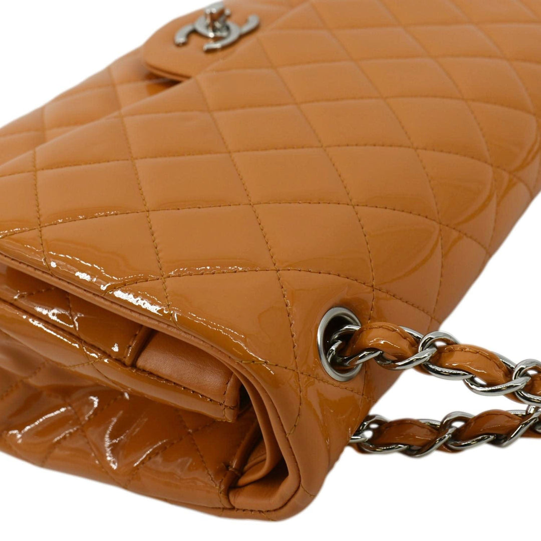 Top Quality Chanel Classic Jumbo Double Flap Quilted Leather Shoulder Bag Orange