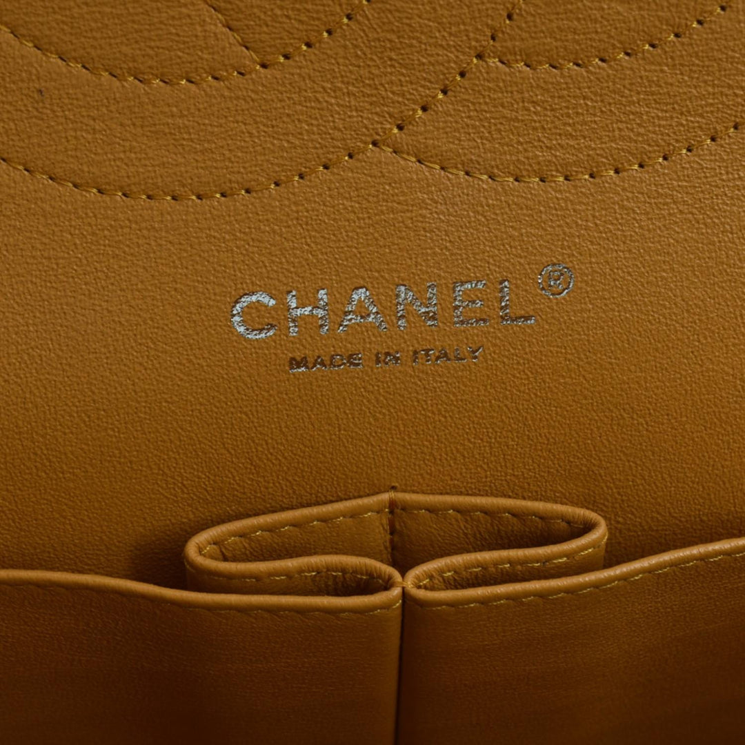 Top Quality Chanel Classic Jumbo Double Flap Quilted Leather Shoulder Bag Orange