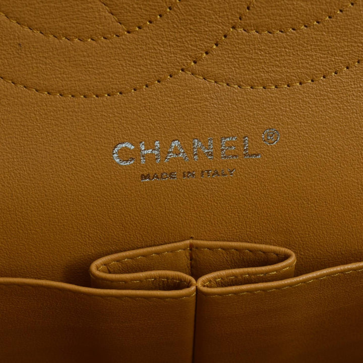 Top Quality Chanel Classic Jumbo Double Flap Quilted Leather Shoulder Bag Orange