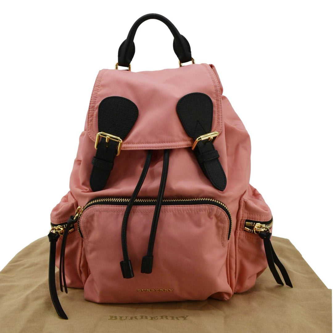Burberry Technical Rucksack Nylon Backpack Bag Pink