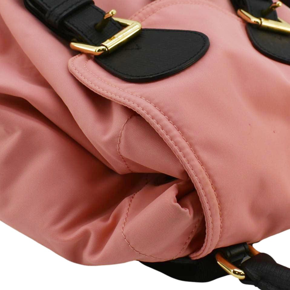 Burberry Technical Rucksack Nylon Backpack Bag Pink