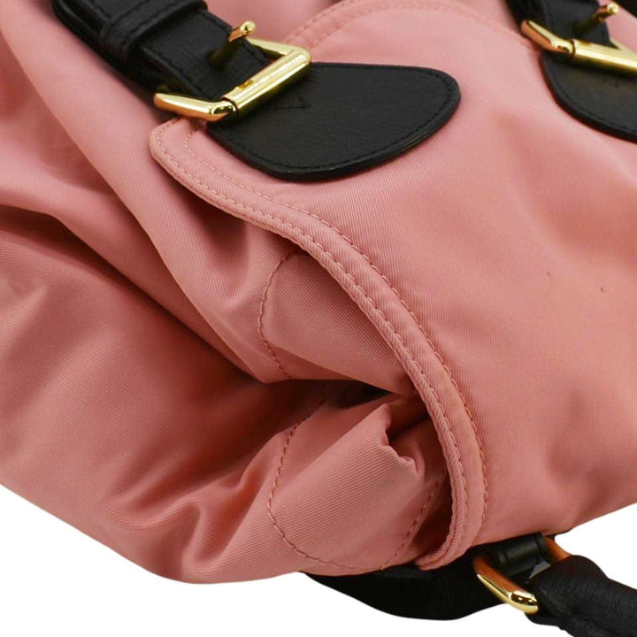 Burberry Technical Rucksack Nylon Backpack Bag Pink