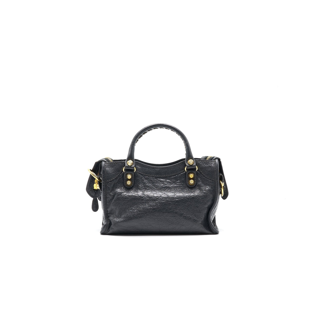 Top Quality Balenciaga Mini City Dark Grey GHW