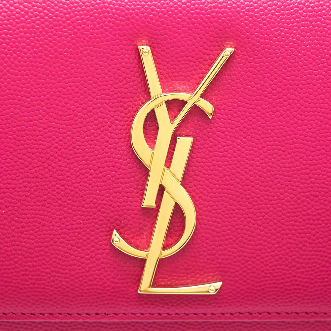 YSL / Saint Laurent Clutch Pink with GHW