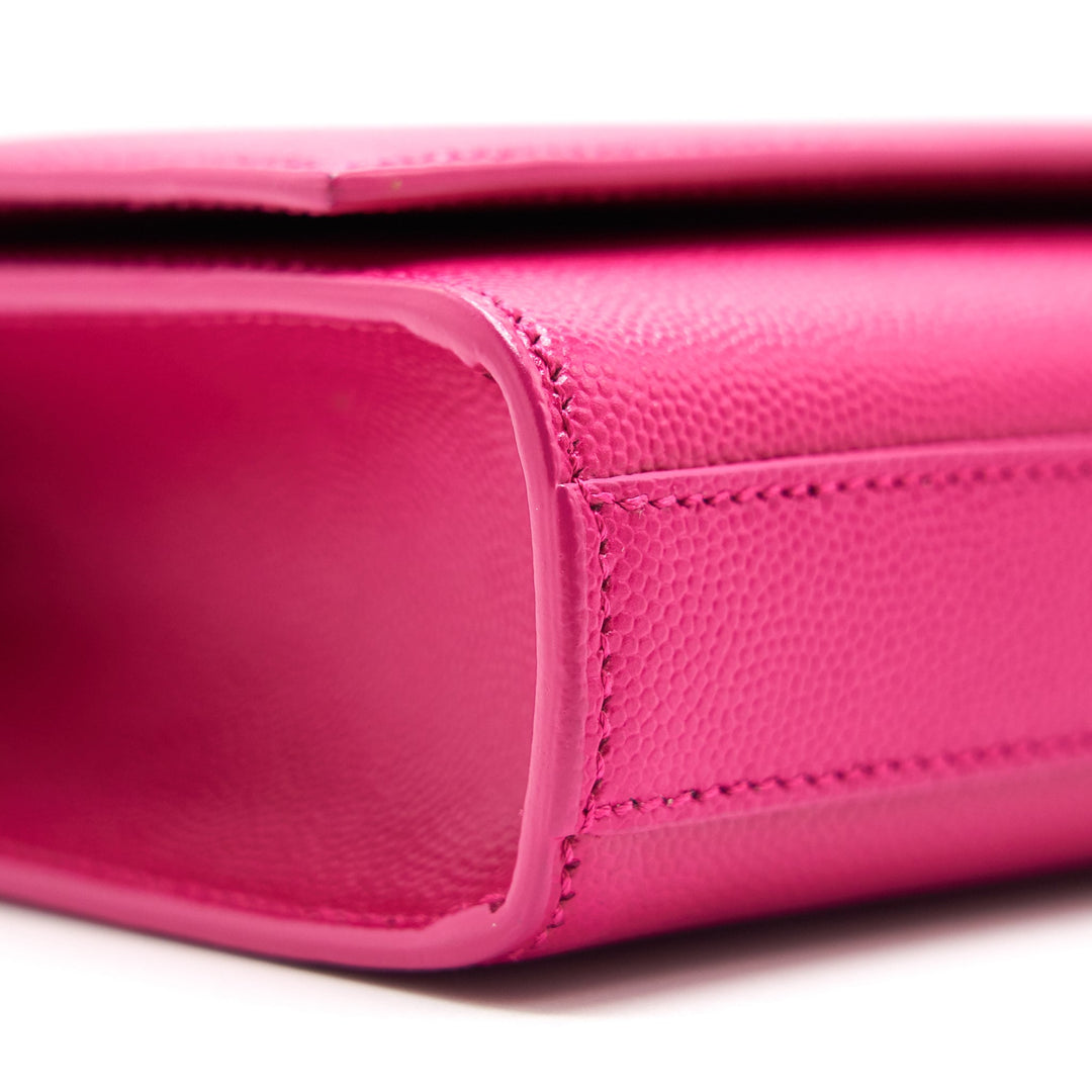 YSL / Saint Laurent Clutch Pink with GHW