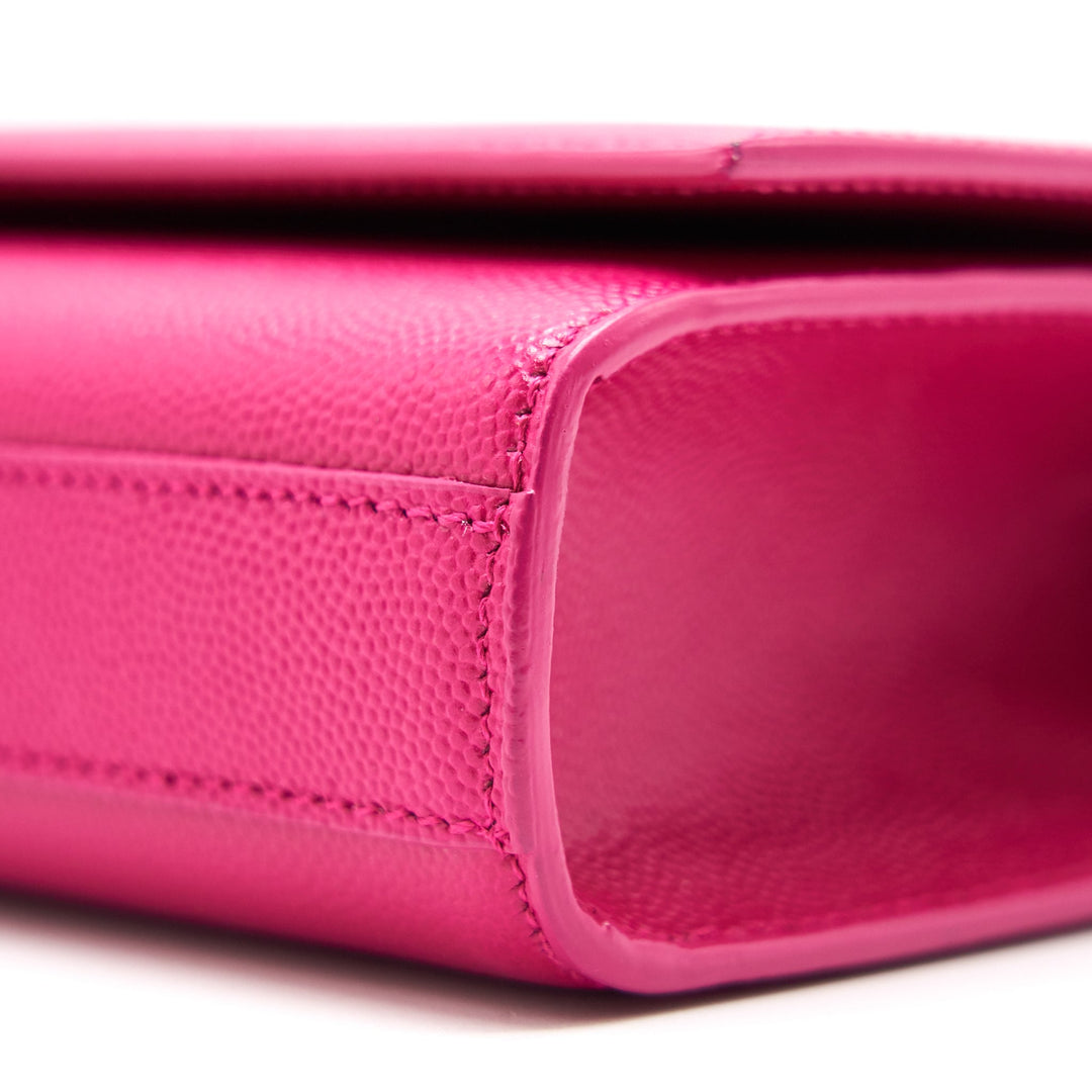 YSL / Saint Laurent Clutch Pink with GHW