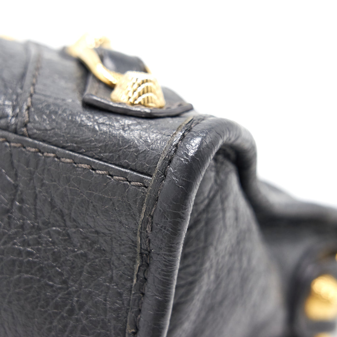 Top Quality Balenciaga Mini City Dark Grey GHW