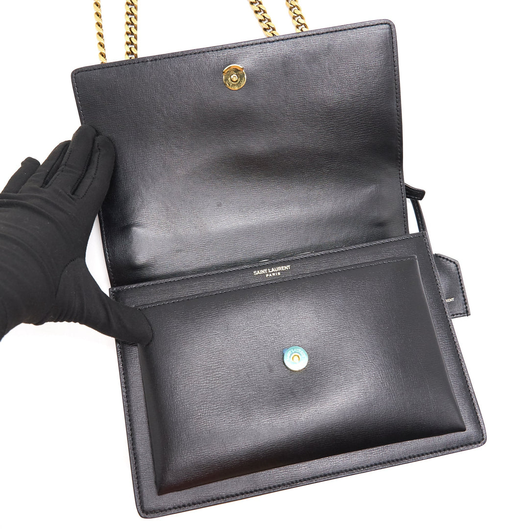 SAINT LAURENT /YSL SUNSET BLACK GOLD HARDWARE