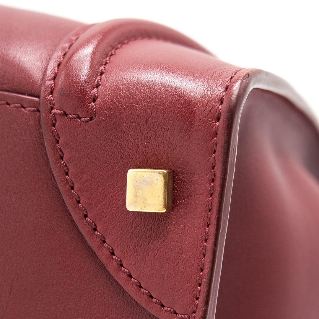 Celine MINI LUGGAGE HANDBAG IN DARK RED