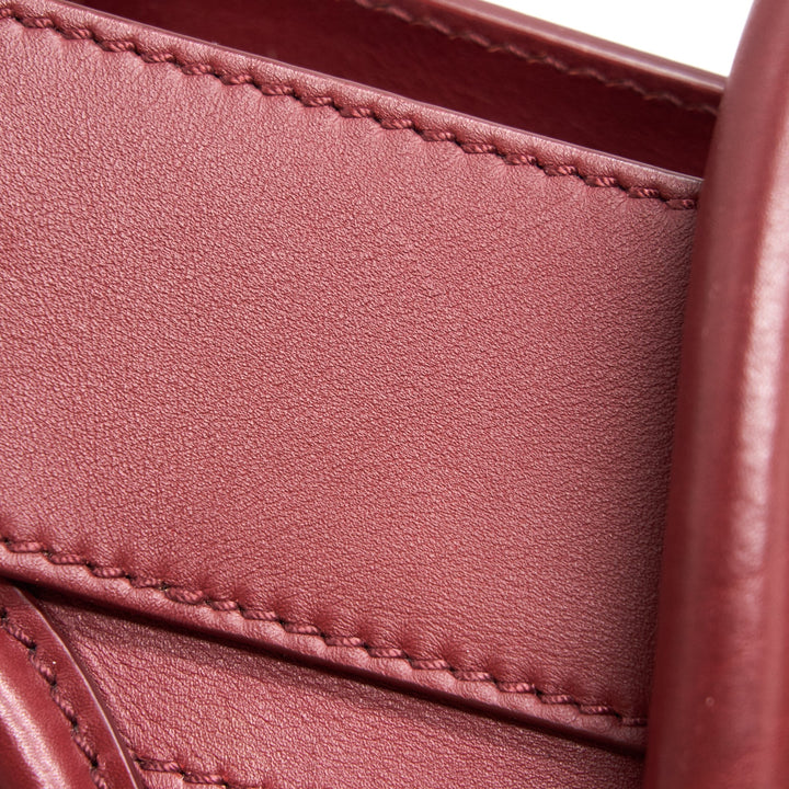 Celine MINI LUGGAGE HANDBAG IN DARK RED