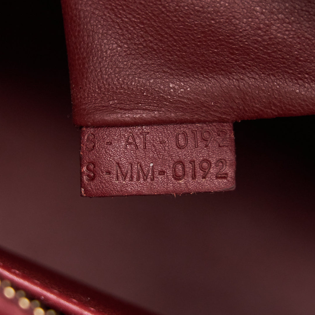 Celine MINI LUGGAGE HANDBAG IN DARK RED