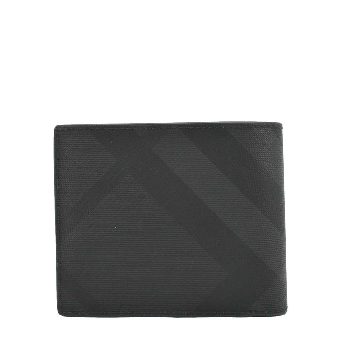 Burberry London Check-Print Canvas Bi-Fold Wallet Black