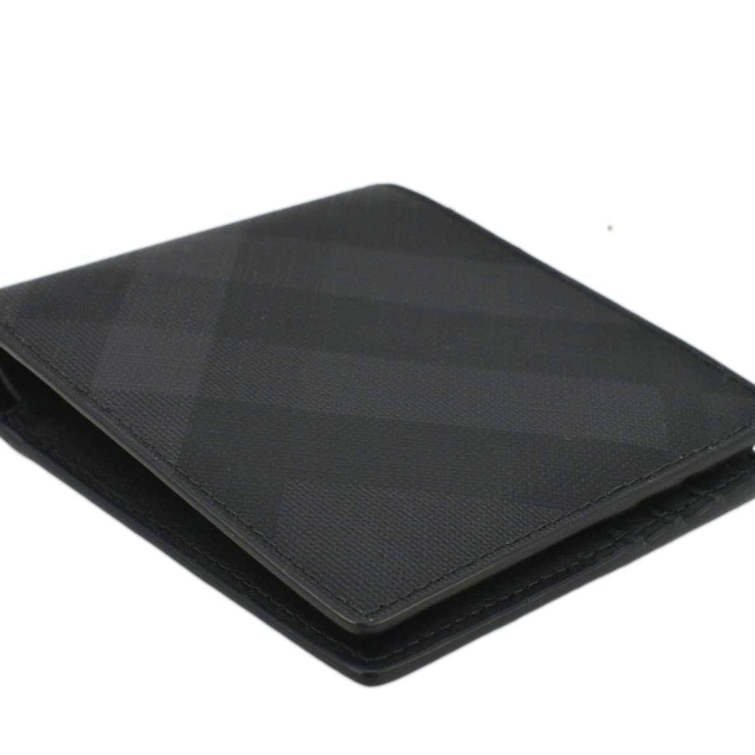 Burberry London Check-Print Canvas Bi-Fold Wallet Black