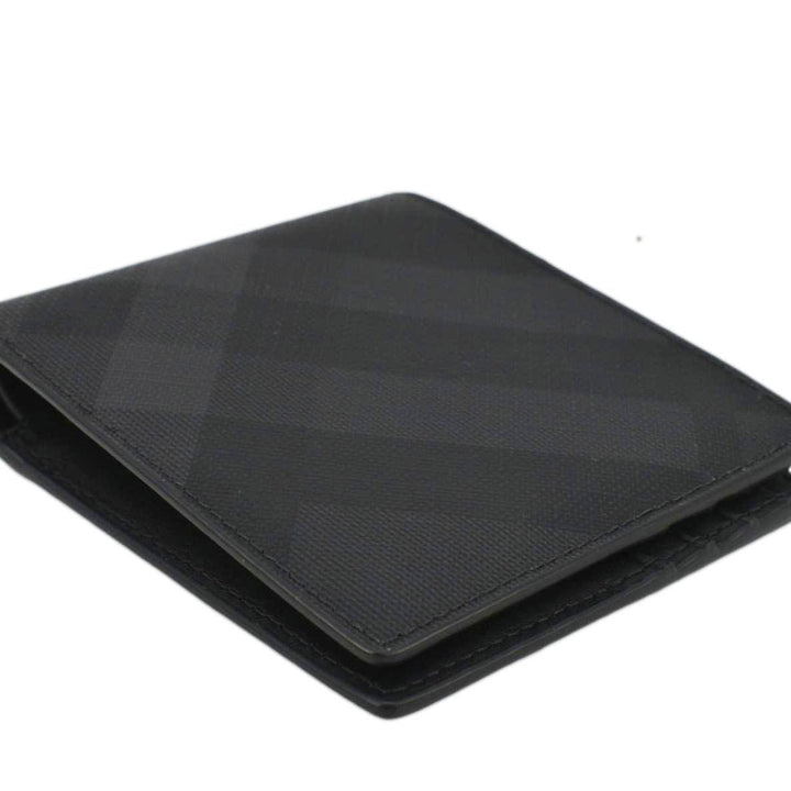 Burberry London Check-Print Canvas Bi-Fold Wallet Black